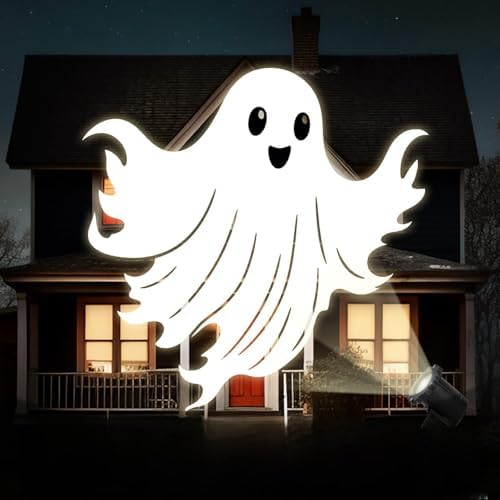 Treela Halloween Projector Light Outdoor Cute Ghost Decoration, LED by Treela