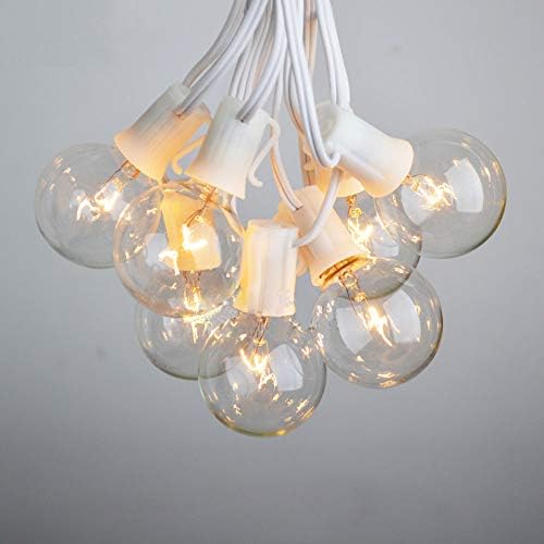100Ft G40 Outdoor String Lights Patio Lights with 100 Edison Globe Bulbs, Connectable Outdoor String Lights Waterproof UL Listed for Indoor Porch Party Wedding Deck Balcony Wedding Party Decor- White - Image 3