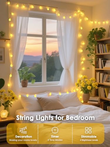 LORRYTE 108FT 300LED Globe String Lights Indoor, Classroom Lights - Image 4