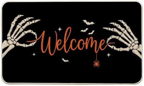 Hexagram Halloween Door Mat 17x29 Inch Halloween Skull Doormat Outdoor by Hexagram