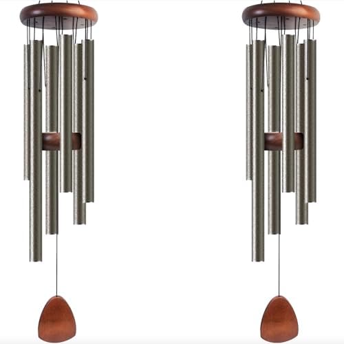 Bursvik 37" Aluminum Wind Chimes for Outside(2 Pack Copper) by BursvikWindChimes