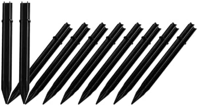 10 Pack Candy Cane Solar Light Stakes Replacement (Fit for Pole Inner Diameter 0.6 inch), ABS Reinforced Ground Spikes for Outdoor Christmas Landscape Light Pathway Walkway Garden Deco by Unknown