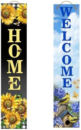 Briarwood Lane Double Sided Reversible Pine Porch Leaner 47x9.5 Scenes of Spring For Spring Porch Leaner by BriarwoodLane
