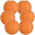 BEISHIDA 12 Inch Orange Paper Lanterns 6Packs Hanging Round Chinese Lantern by Beishida