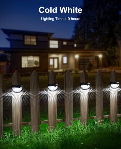 OTHWAY Solar Fence Post Lights Wall Mount Decorative Deck Lighting (Black, 6 Packs) - Image 3