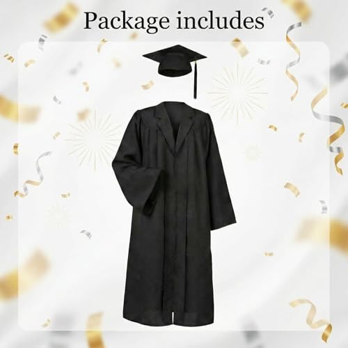 2 Pcs Graduation Outfit for 12 Ft Skeleton Gown and Cap Accessories - Image 2