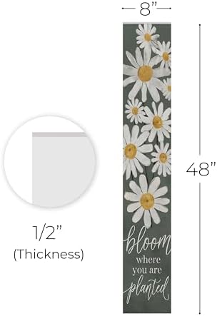 8"x48" Spring Welcome Sign for Front Porch, Hello Spring Porch Sign for Front Door Durable PVC Welcome Home Decorations for Outdoors p (Design 17) - Image 5