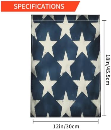 Moslion Star Garden Flag Vertical Double Sided Antique American Flag Stars Patriotic Memorial Day Fourth of July House Flags Home Burlap Banners 12.5x18 Inch for Outdoor Decor Lawn - Image 2