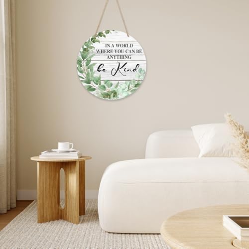 Be Kind Signs, Eucalyptus Wood Hanging Decor For Bathroom Bedroom Office Home Kitchen Wall Decorations, Be Kind Gifts for Friends Colleague -009 - Image 4