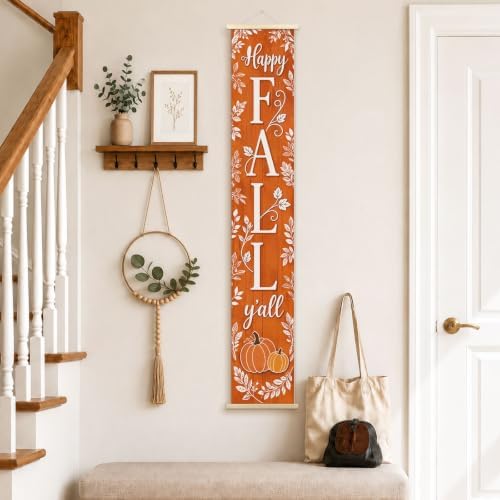 Orange Fall Pumpkin Porch Door Banner Wall Decorations 8x47 - Image 4