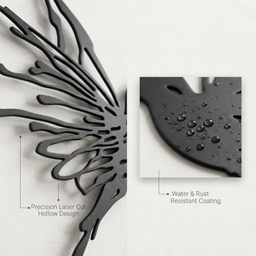 2Pcs Metal Hummingbird Wall Art, 3D Large Outdoor Garden Decor(18.6"x22.4") - Image 5