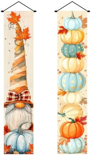 HOMETITUTE Fall Porch Banner 12x71 Inch Thanksgiving Banner by HOMETITUTE