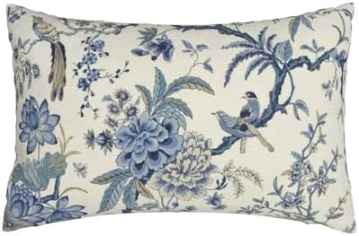 CXMEIFLY Spring Floral Birds Pillow Covers 12 x 20 Inch Set of 2 for Chinoiserie Flowers Decor Throw Pillows Blue and White Plant Outdoor Decorative Cushion Cases for Couch Bed Decorations - Image 7