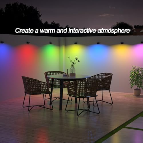 ZCXLIGHT Solar Fence Lights Outdoor,Fence Solar Lights Outdoor Waterproof Led IP65 with10 Fixed Colors ＆ RGB Color Changing for Wall Backyard Step Railing Patio Pool Porchaily&Holiday Decorations (8) - Image 3