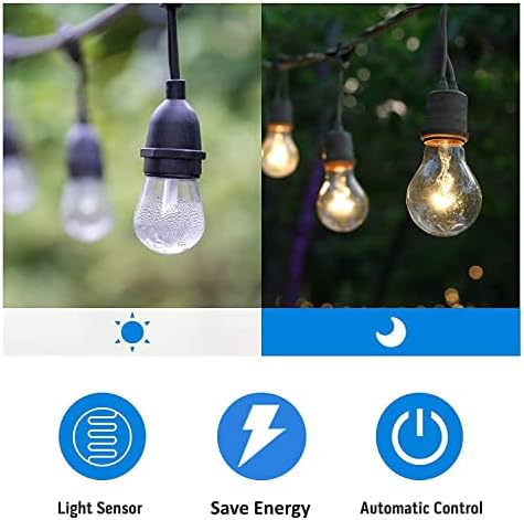 TiFFCOFiO Outdoor Timer Outlet, Dusk to Dawn Light Sensor Timer Weatherproof, 2 Grounded Outlets for Halloween and Christmas Lights, 15A 1/2HP, ETL Listed - Image 5