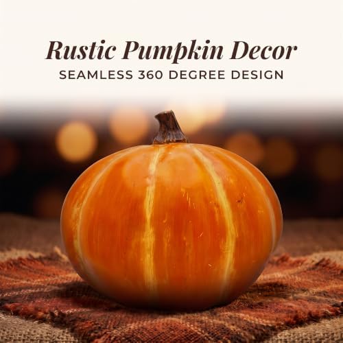 Fall Decor Squirrel Figurine in Pumpkin, Autumn Harvest Resin - Image 5