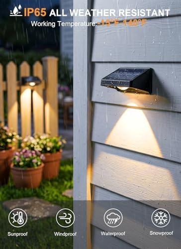 Solar Fence Lights Outdoor,7 Colors & RGB Fence Lights Solar Powered,2Pack - Image 5