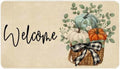 Fall Door Mat Outside,Pumpkin Eucalyptus Welcome Mat for Front Door,Thanksgiving Autumn Indoor Outdoor Non-Slip Rugs,Fall Doormat for Farmhouse Home Porch Decorations (Multi Color 30" x 17") by Xsinufn