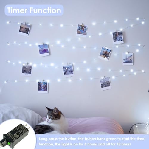 66FT 200 LED Fairy Lights with Remote, Plug in Twinkle Light Outdoor Indoor - Image 3