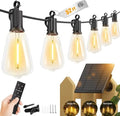 Brightown 52FT Solar String Lights Outdoor, 15+2 Shatterproof LED Bulbs by Brightown
