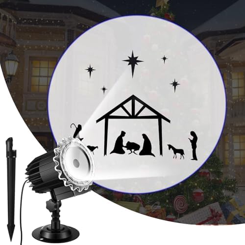 Tuanse Christmas Nativity Scene Outdoor Projector Rotating LED Flood Light - Image 6