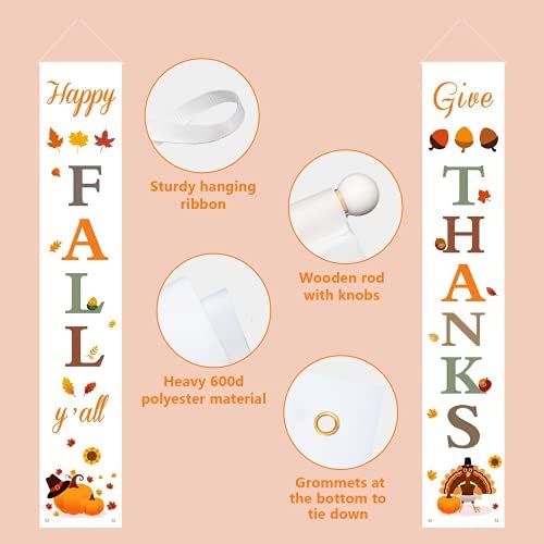 DAZONGE Thanksgiving Porch Banners for Indoor & Outdoor Fall Decorations - Image 5