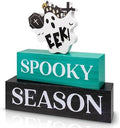3 Pcs Halloween Wooden Decor, Spooky Season Decorations Gifts for Indoor by Gleegreets