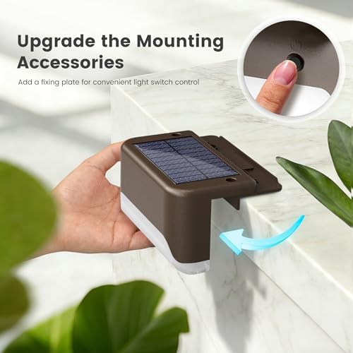 SOLPEX Solar Deck Lights Outdoor,Fence Lights Waterproof,16 Pack Warm White - Image 5