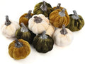 Coferset 12Pcs Velvet Mini Artificial Pumpkin Decor Set by Coferset