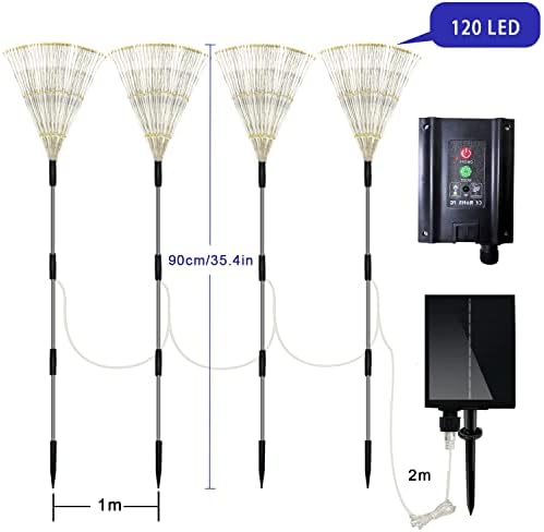 4 Pack Solar Firework Lights Outdoor, Garden Decor,Multicolored - Image 6