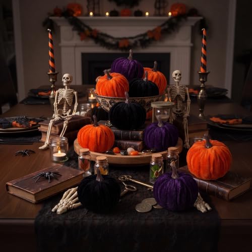 Vercraft 12 Pcs Fall Pumpkin Hanging Ornament, Fall Tree Decor, Classic - Image 4