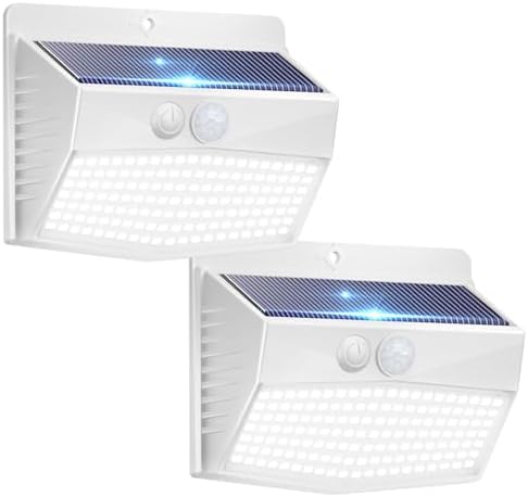 Peasur 2 Pack Solar Motion Sensor Lights Outdoor Waterproof with 3 Modes by Peasur