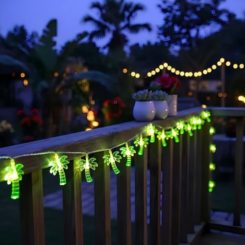 Palm Tree LED String Lights 10FT 20 LEDs Warm White Fairy Lights for Bedroom Wedding Party Garden Indoor Outdoor Decor - Image 3