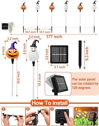 Halloween Decorations Outdoor Solar Garden Stake Lights Halloween Lights - Image 4
