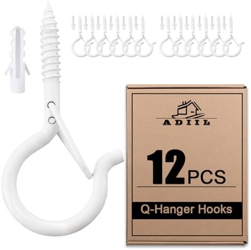 ADIIL Q Hanger Ceiling Screw Hooks for Hanging Outdoor String Light, Plants by ADIIL