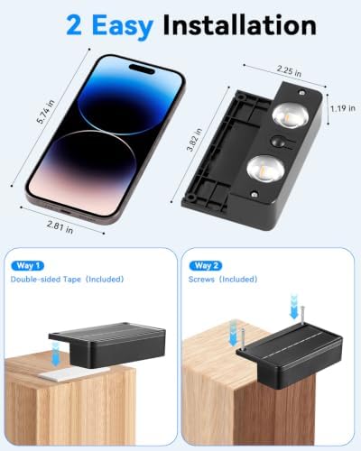 Fence Lights Solar Powered with Remote 6 Pack, 60 Lumen 9 Fixed Colors - Image 6