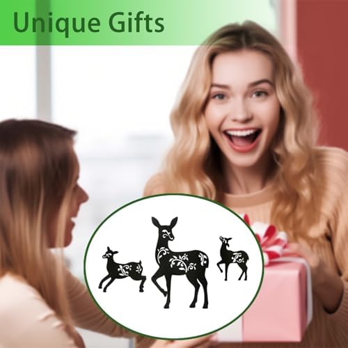 Outdoor Deer Garden Decor,Christmas Decorations Outdoor Metal Yard Stakes - Image 3