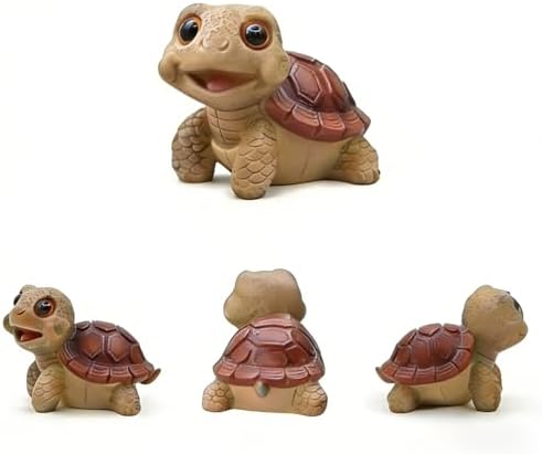 Whimsical Turtle Garden Statue – Outdoor Decor for Yard, Patio, Backyard & Balcony, Fairy Garden Accessories & Ornament, Ideal Birthday for Women, Mom, Men(Red) - Image 3
