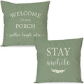 PANDICORN Outdoor Decorative Throw Pillow Covers 18x18 Set of 2, Sage Green by PANDICORN