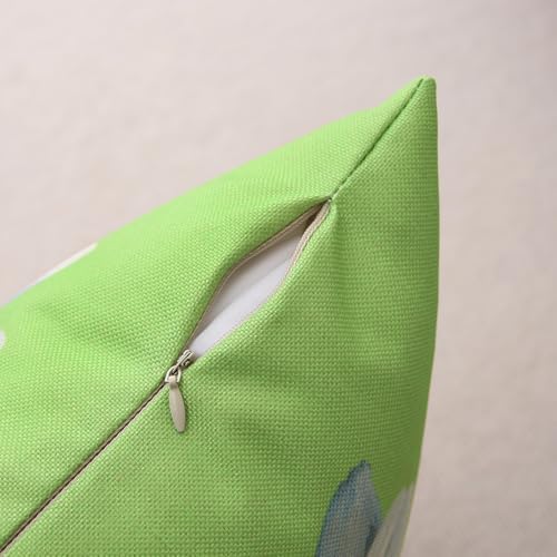 Spring Summer Outdoor Waterproof Pillow Covers 18 x 18 Inch Set of 2 Green Daisy Flower Decorative Cushion Cases for Sofa Couch Garden Patio - Image 7
