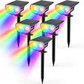 Kyosho Solar Spot Lights Outdoor, IP67 Waterproof Solar Lights for Yard, Garden and Walkways, 38 LEDs RGBW Multicolor Spotlight, 6 Pack by Kyosho