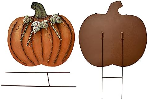 Pumpkin Garden Stake Metal Pumpkin Yard Sign Fall Decor Decorative Pumpkin - Image 7