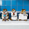 OrnamentallyYou Spring & Summer-Themed Garden Statues – Adorable Outdoor Decor for Lawn, Patio & Porch (Whimsical Chipmunk Trio Set of Three Figurines, 5" Cute Desk Decor and Garden Statues) by OrnamentallyYou