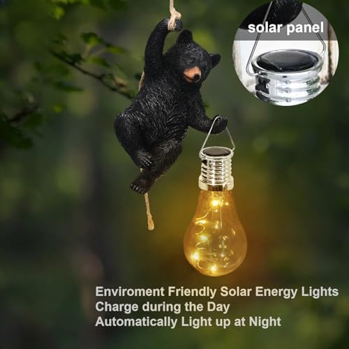 Light Up Bear Statues Outdoor Solar Bear Garden Decor for Outside Hanging - Image 4