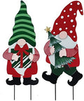 YEAHOME Outdoor Christmas Decorations for Home, Decorative Garden Stakes 2 Pack Gnomes for Christmas Decor, Metal Yard Signs Xmas Decorations for Outside Garden Yard Lawn Patio Holiday Party by YEAHOME