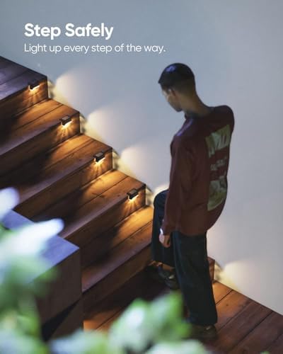 JACKYLED Solar Deck Lights, 16 Pack IP65 Waterproof Solar Fence Step Light - Image 3