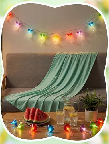Margarita Fiesta Party Lights, 8.5Ft Summer Decorative String Lights Plug in with 10 LED Multicolor Cocktail Glass Lights, Indoor Outdoor Patio Lights Waterproof for Home Tiki Bar Party Lighting Decor - Image 5