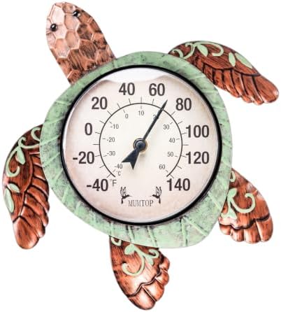 MUMTOP Outdoor Thermometer, Turtle Outside Decor for Patio Pool Garden by MUMTOP