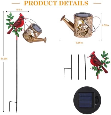 Cardinal Solar Light Sympathy Gifts for Loss of Loved One Memorial - Image 5