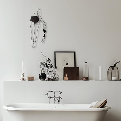 Sexy Metal Wall Art, 3D Abstract Woman Sculpture for Bedroom Black Decor - Image 7
